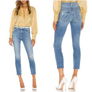 NWT Mother Denim High Waisted Looker Crop in Let's Kick It Size 24,25,26,28 $238